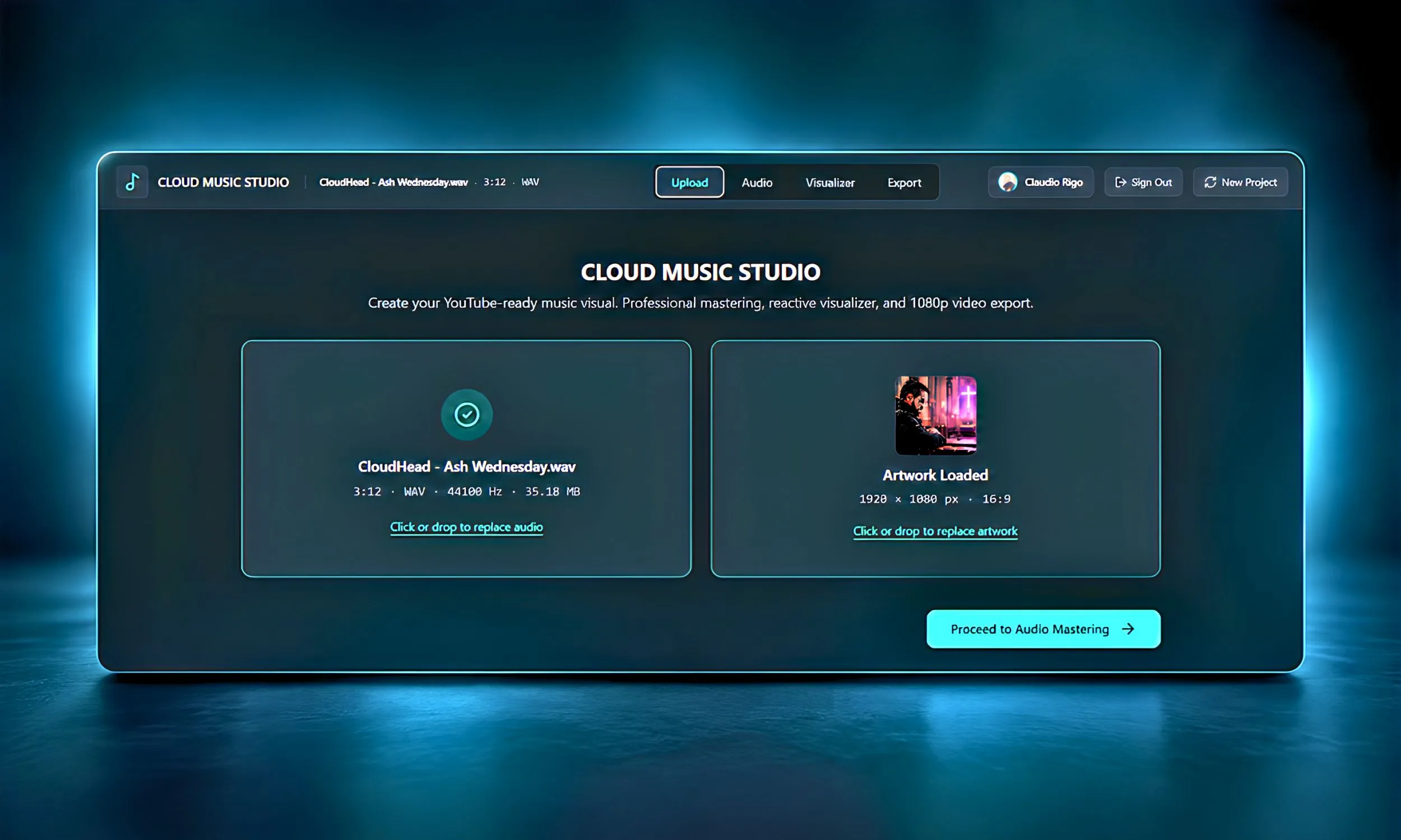 Cloud Music Studio — Fase 01 Upload