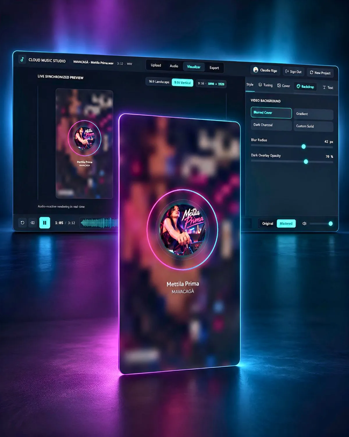 Cloud Music Studio composizione verticale 9:16